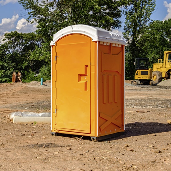 how often are the porta potties cleaned and serviced during a rental period in Pine Lakes Addition